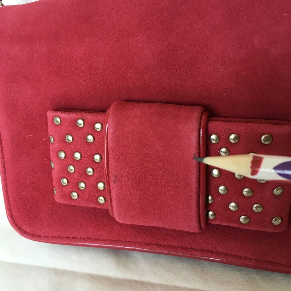 WHBM‎ White House Black Market Women's Pink Bow Purse Party Clutch - Picture 9 of 12